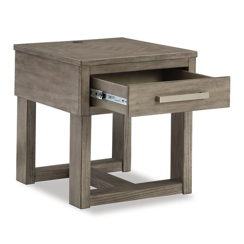 Loyaska Wood Top End Table - Image 3